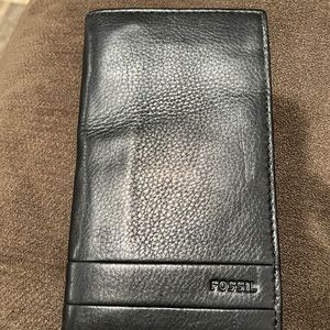 Fossil black leather wallet